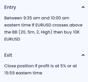 Realtyfxhub trading strategy using timing conditions